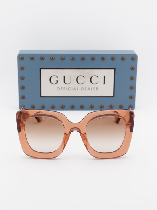 Gucci GG1556S 004 Square Sunglasses - Shiny Brown/Brown Gradient main image 11